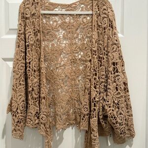 Crochet Open-Knit Cardigan – Brand New with Tags